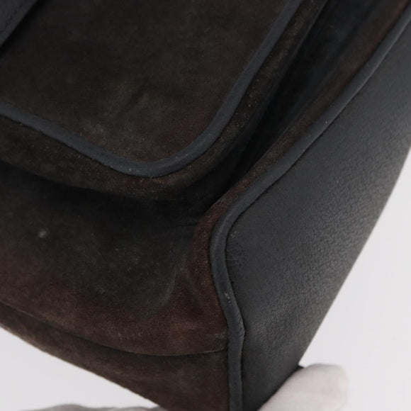 GUCCI Bamboo Backpack Suede Navy Gold 003 2058 0016 Auth 152850