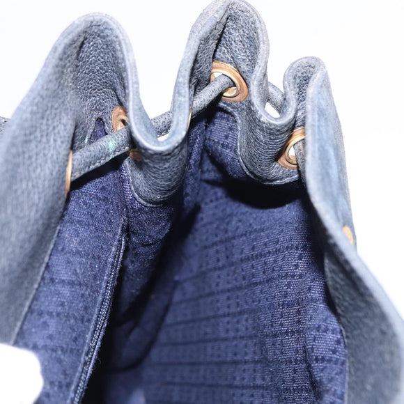 GUCCI Bamboo Backpack Suede Navy Gold 003 2058 0016 Auth 152850