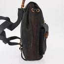 GUCCI Bamboo Backpack Suede Navy Gold 003 2058 0016 Auth 152850-4
