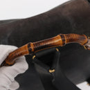 GUCCI Bamboo Backpack Suede Navy Gold 003 2058 0016 Auth 152850-7