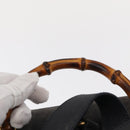 GUCCI Bamboo Backpack Suede Navy Gold 003 2058 0016 Auth 152850-14