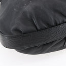 GUCCI Interlocking Shoulder Bag Leather Black Gold 223951 Auth 152851-14