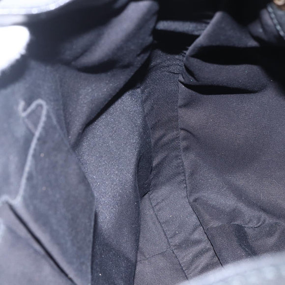 GUCCI Interlocking Shoulder Bag Leather Black Gold 223951 Auth 152851