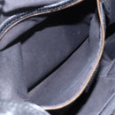 GUCCI Interlocking Shoulder Bag Leather Black Gold 223951 Auth 152851-21