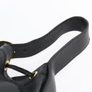 GUCCI Interlocking Shoulder Bag Leather Black Gold 223951 Auth 152851-8