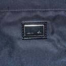 FENDI Zucchino Canvas Hand Bag Black Silver Auth 152852-15