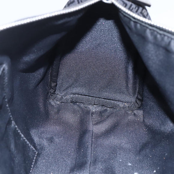 FENDI Zucchino Canvas Hand Bag Black Silver Auth 152852