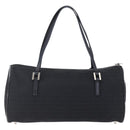 FENDI Zucchino Canvas Hand Bag Black Silver Auth 152852-3