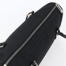 FENDI Zucchino Canvas Hand Bag Black Silver Auth 152852-6