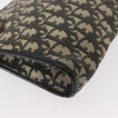Christian Dior Trotter Canvas Shoulder Bag Black Silver Auth 152860-10