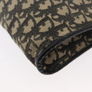 Christian Dior Trotter Canvas Shoulder Bag Black Silver Auth 152860-11