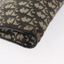 Christian Dior Trotter Canvas Shoulder Bag Black Silver Auth 152860-12