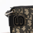 Christian Dior Trotter Canvas Shoulder Bag Black Silver Auth 152860-14