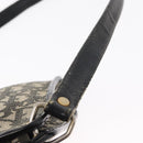 Christian Dior Trotter Canvas Shoulder Bag Black Silver Auth 152860-16