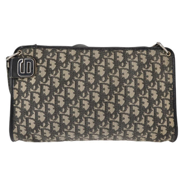 Christian Dior Trotter Canvas Shoulder Bag Black Silver Auth 152860 - 0