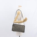 Christian Dior Trotter Canvas Shoulder Bag Black Silver Auth 152860-21