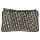 Christian Dior Trotter Canvas Shoulder Bag Black Silver Auth 152860-3