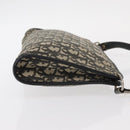 Christian Dior Trotter Canvas Shoulder Bag Black Silver Auth 152860-4