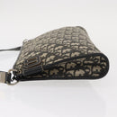 Christian Dior Trotter Canvas Shoulder Bag Black Silver Auth 152860-5