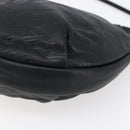 LOEWE Anagram Shoulder Bag Leather Black Silver Auth 152861-9