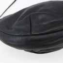 LOEWE Anagram Shoulder Bag Leather Black Silver Auth 152861-14