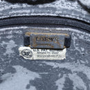 LOEWE Anagram Shoulder Bag Leather Black Silver Auth 152861-10