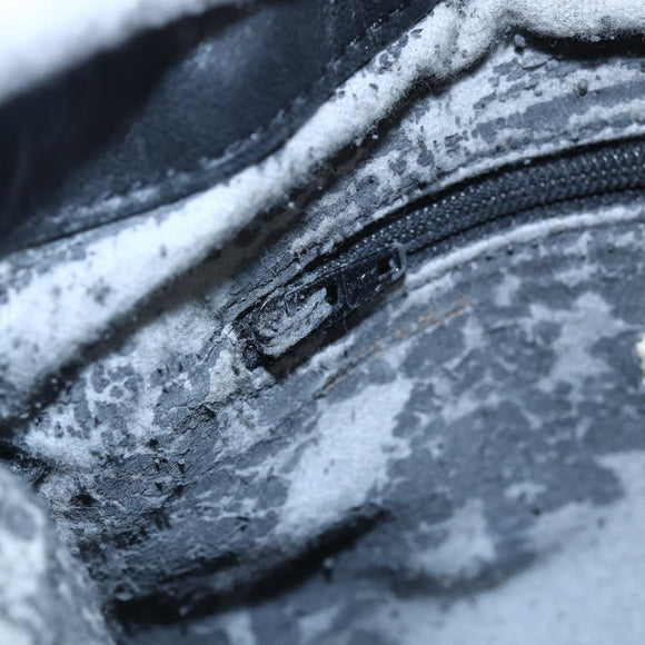 LOEWE Anagram Shoulder Bag Leather Black Silver Auth 152861