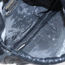 LOEWE Anagram Shoulder Bag Leather Black Silver Auth 152861-11