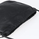 LOEWE Anagram Shoulder Bag Leather Black Silver Auth 152861-6