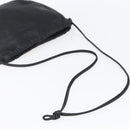 LOEWE Anagram Shoulder Bag Leather Black Silver Auth 152861-7