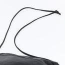 LOEWE Anagram Shoulder Bag Leather Black Silver Auth 152861-8