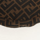 FENDI Zucca Canvas Mamma Baguette Shoulder Bag Black Brown Auth 152862V-14
