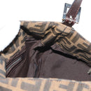 FENDI Zucca Canvas Mamma Baguette Shoulder Bag Black Brown Auth 152862V-20
