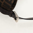 FENDI Zucca Canvas Mamma Baguette Shoulder Bag Black Brown Auth 152862V-8