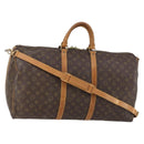 LOUIS VUITTON Monogram Keepall Bandouliere 55 Boston Bag M41414 LV Auth 152867-1