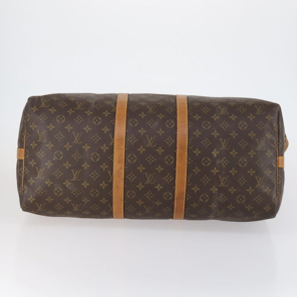 LOUIS VUITTON Monogram Keepall Bandouliere 55 Boston Bag M41414 LV Auth 152867