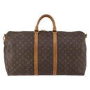 LOUIS VUITTON Monogram Keepall Bandouliere 55 Boston Bag M41414 LV Auth 152867-13
