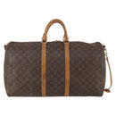 LOUIS VUITTON Monogram Keepall Bandouliere 55 Boston Bag M41414 LV Auth 152867-2