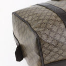 CELINE Macadam Canvas Hand Bag PVC Beige Dark Brown gold Auth 152874-14