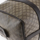 CELINE Macadam Canvas Hand Bag PVC Beige Dark Brown gold Auth 152874-16