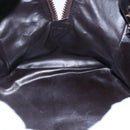 CELINE Macadam Canvas Hand Bag PVC Beige Dark Brown gold Auth 152874-20