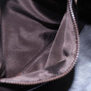 CELINE Macadam Canvas Hand Bag PVC Beige Dark Brown gold Auth 152874-12