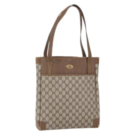 GUCCI GG Supreme Tote Bag PVC Beige Gold 002 115 0035 Auth 152877