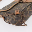 CELINE Paris Macadam Canvas Shoulder Bag Denim Blue Auth 152878-9