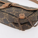 CELINE Paris Macadam Canvas Shoulder Bag Denim Blue Auth 152878-14