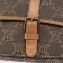 CELINE Paris Macadam Canvas Shoulder Bag Denim Blue Auth 152878-17