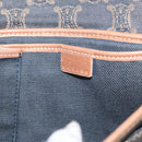 CELINE Paris Macadam Canvas Shoulder Bag Denim Blue Auth 152878-18