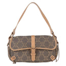 CELINE Paris Macadam Canvas Shoulder Bag Denim Blue Auth 152878-13