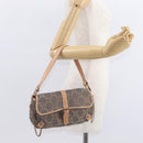 CELINE Paris Macadam Canvas Shoulder Bag Denim Blue Auth 152878-22