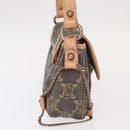 CELINE Paris Macadam Canvas Shoulder Bag Denim Blue Auth 152878-4